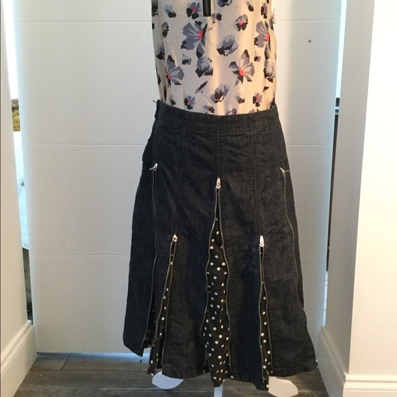 Basic LAW denim zipper skirt - Picture 2 of 4